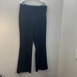 Rachel Zoe Pants Womens 12 Black Pleated Flare Leg High Rise Stretch Career Work
